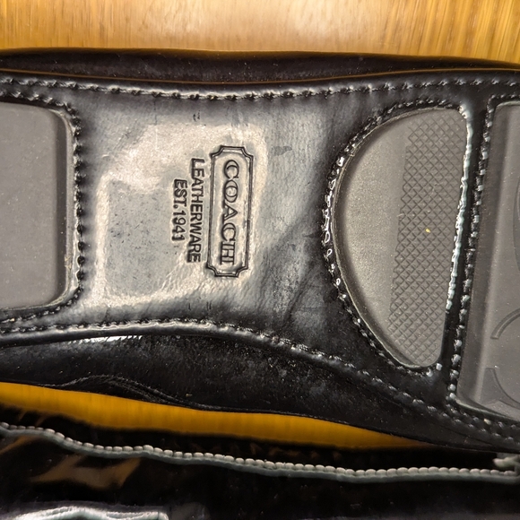 ⭐Coach⭐ Black Patent Leather Loafers Women’s - Size 8.5 - Classic Flats - Picture 9 of 11